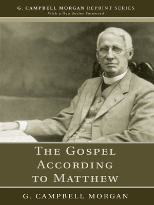 cover image of The Gospel According to Matthew